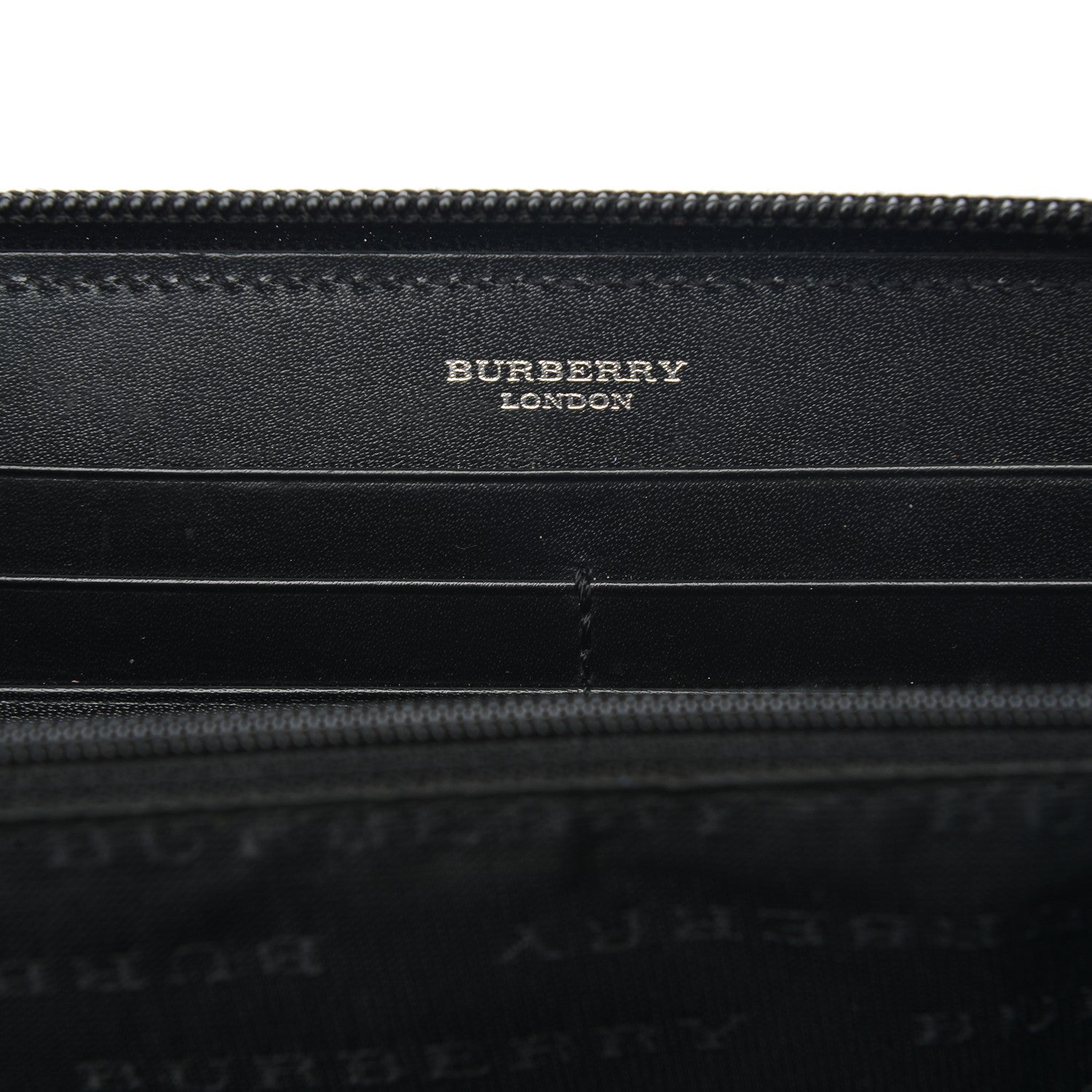 Burberry House Check Large Ziggy Zip Around Wallet Black 6 of 8