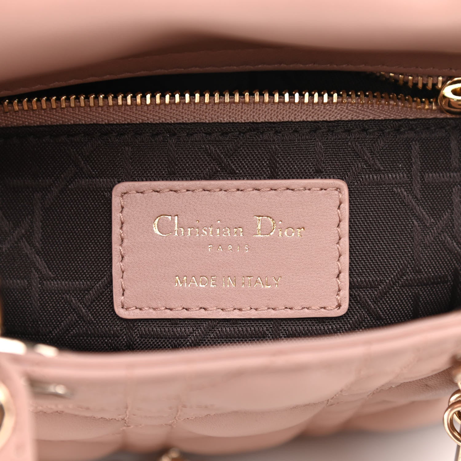 Christian Dior Lambskin Cannage Mini Lady Dior Rose De Vents 6 of 9