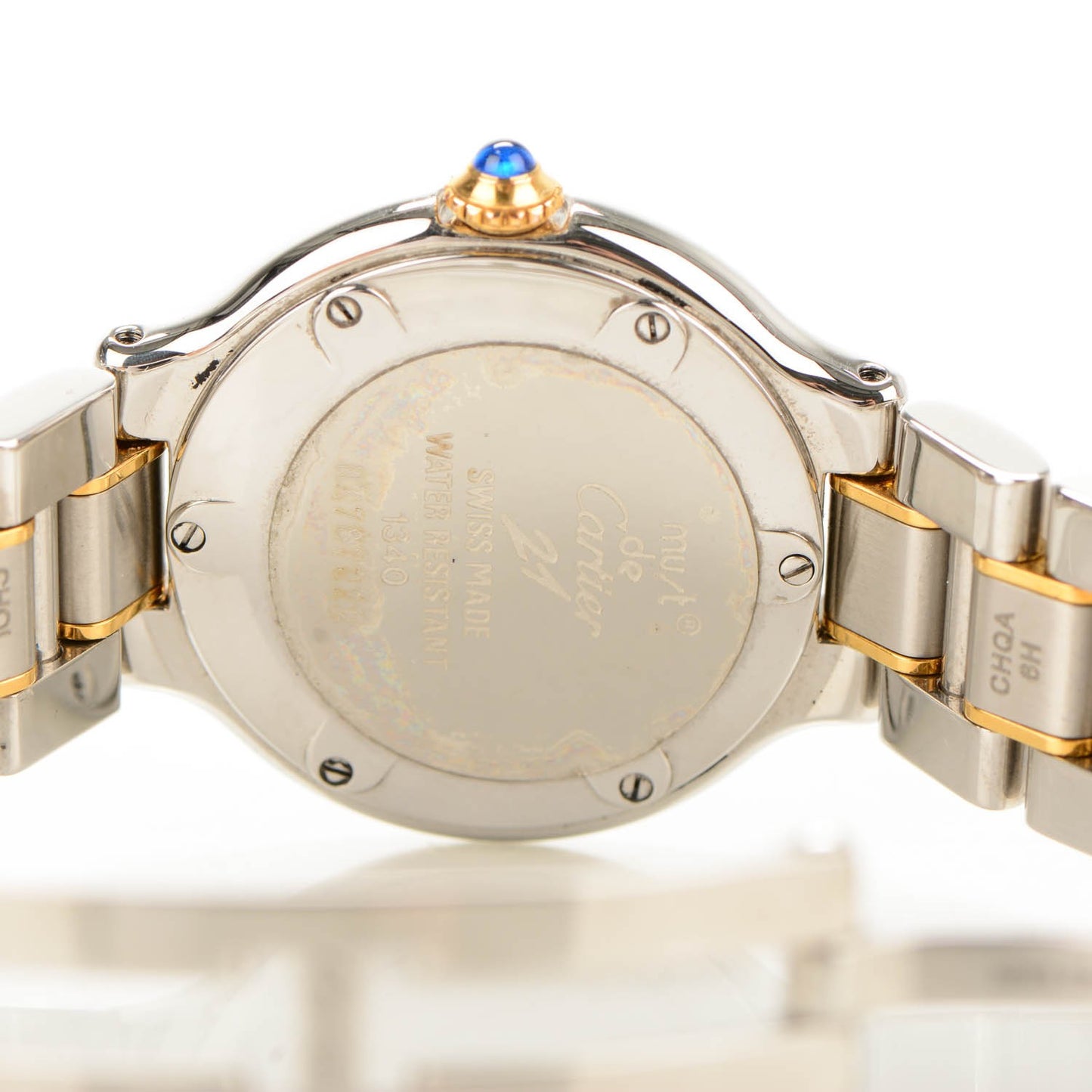 Stainless Steel 18K Yellow Gold 28mm Must De 21 Quartz Watch