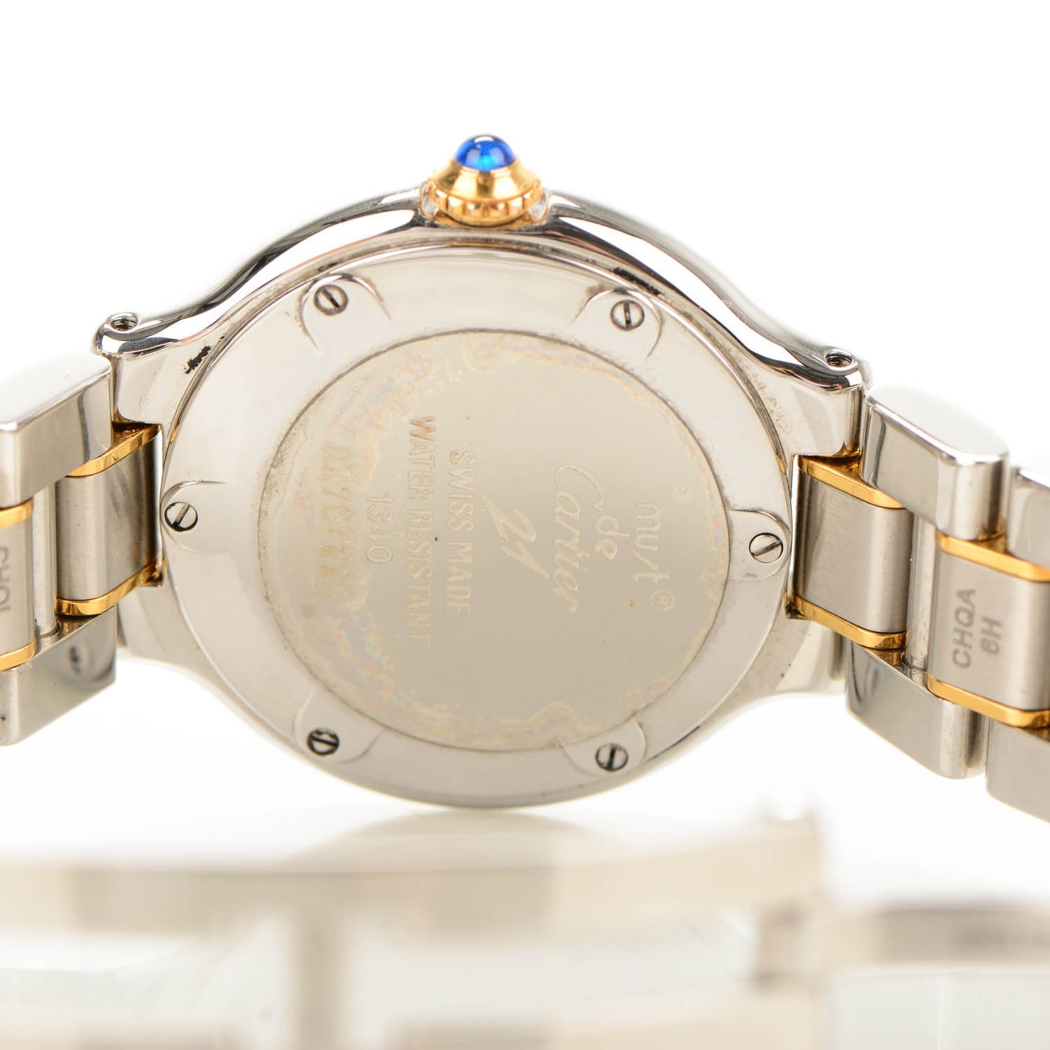 Cartier Stainless Steel 18K Yellow Gold 28mm Must De 21 Quartz Watch 2 of 10