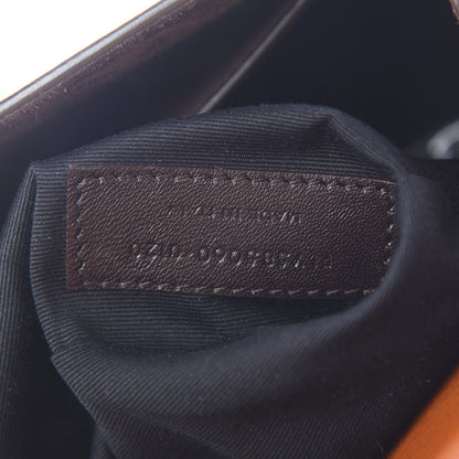 Saint Laurent Ostrich Carre Satchel Brick 6 of 8