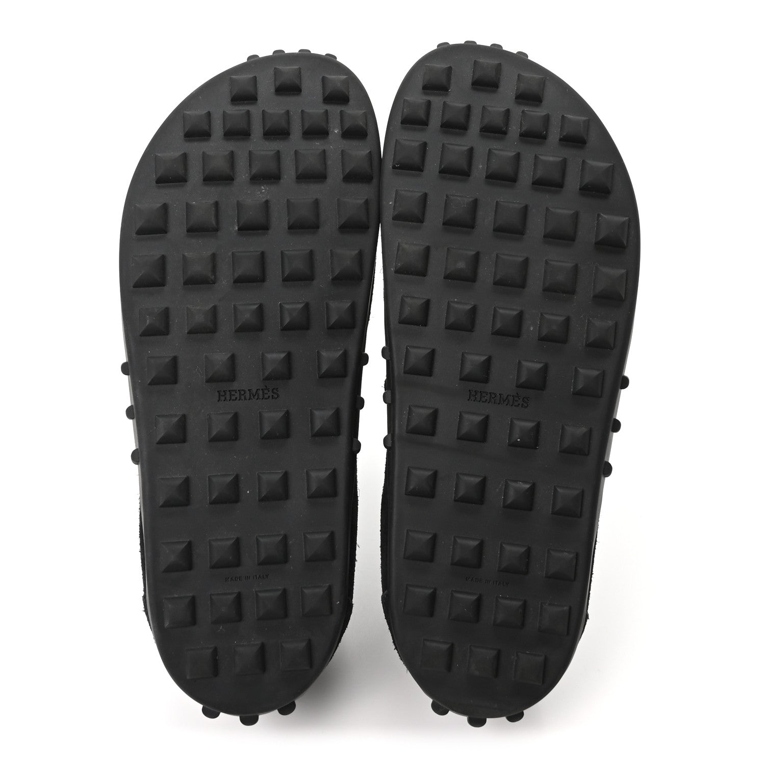Hermes Suede Calfskin Womens Lazy Loafers 38.5 Black 6 of 10