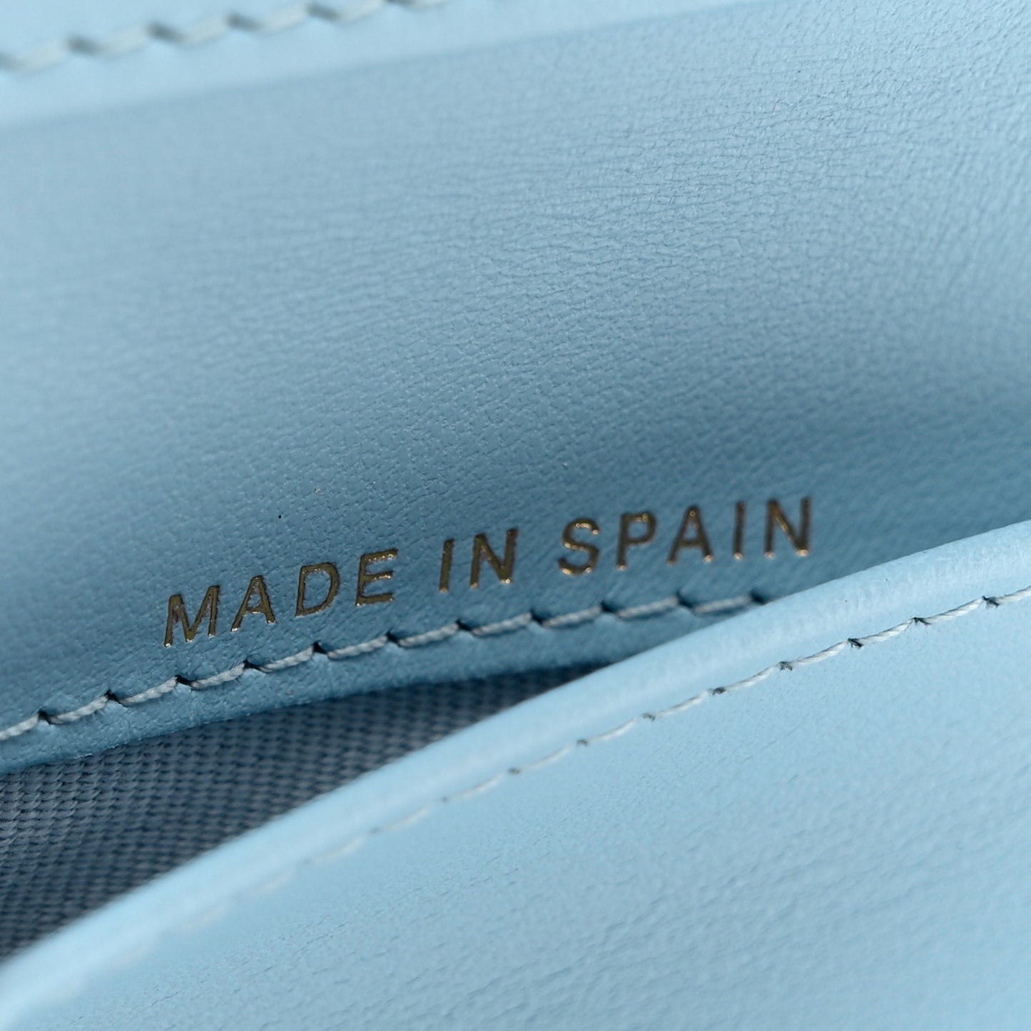 Caviar Quilted Double Flap Wallet Light Blue