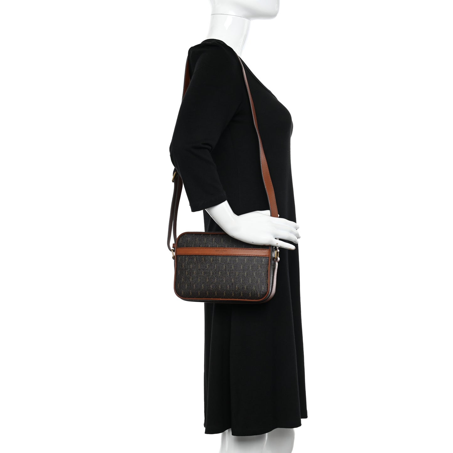 Canvas Smooth Calfskin Le Monogramme Camera Bag Chestnut