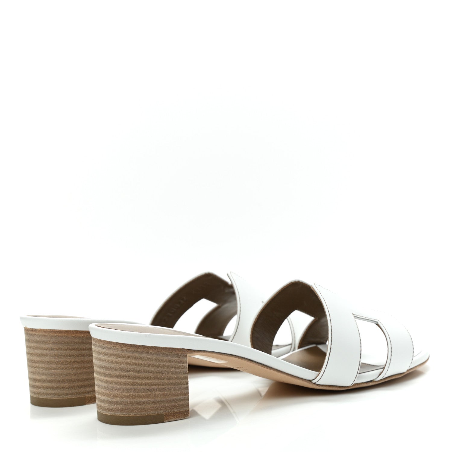 Hermes Calfskin Oasis Sandals 38 White 4 of 9