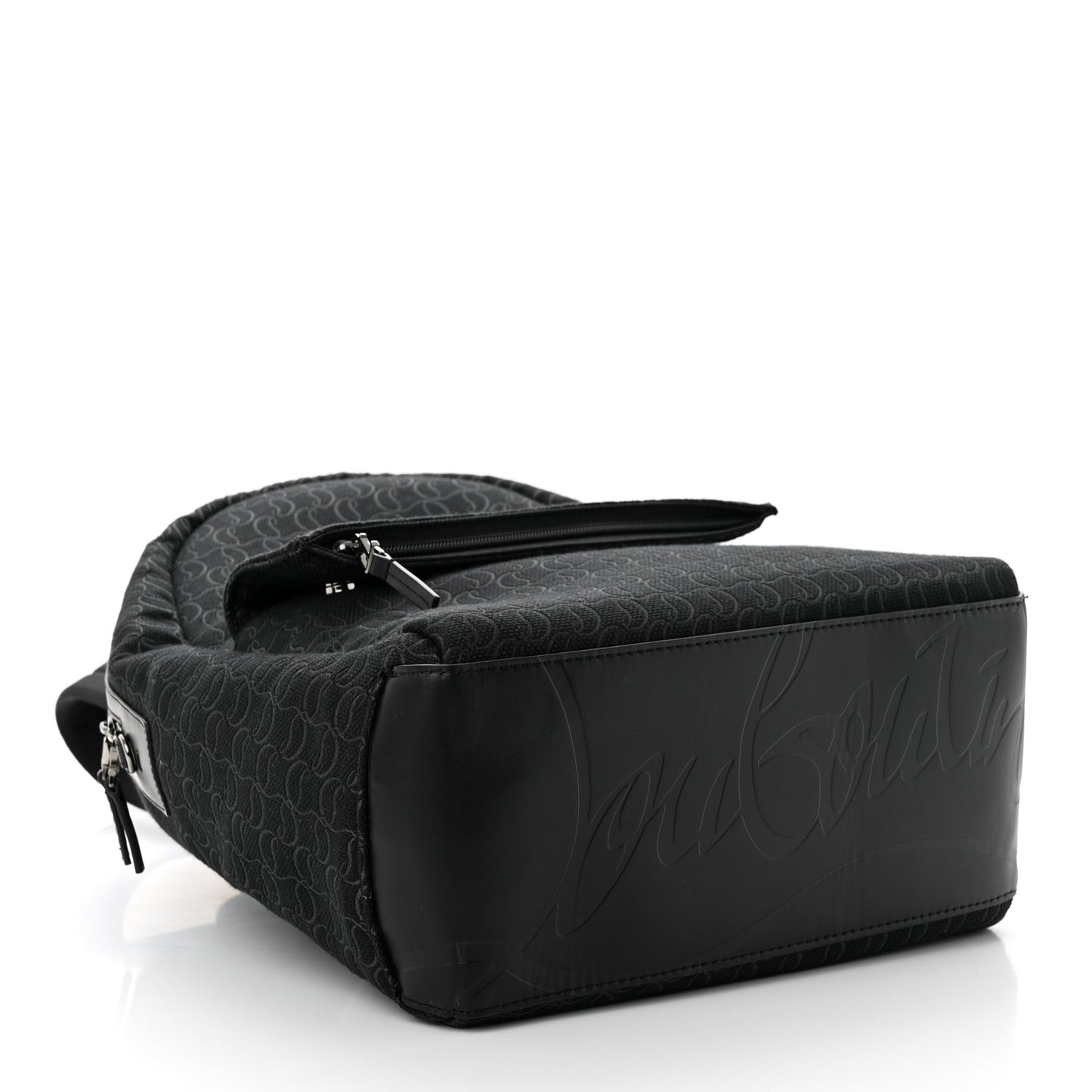 CHRISTIAN LOUBOUTIN Monogram Print Backpack Black