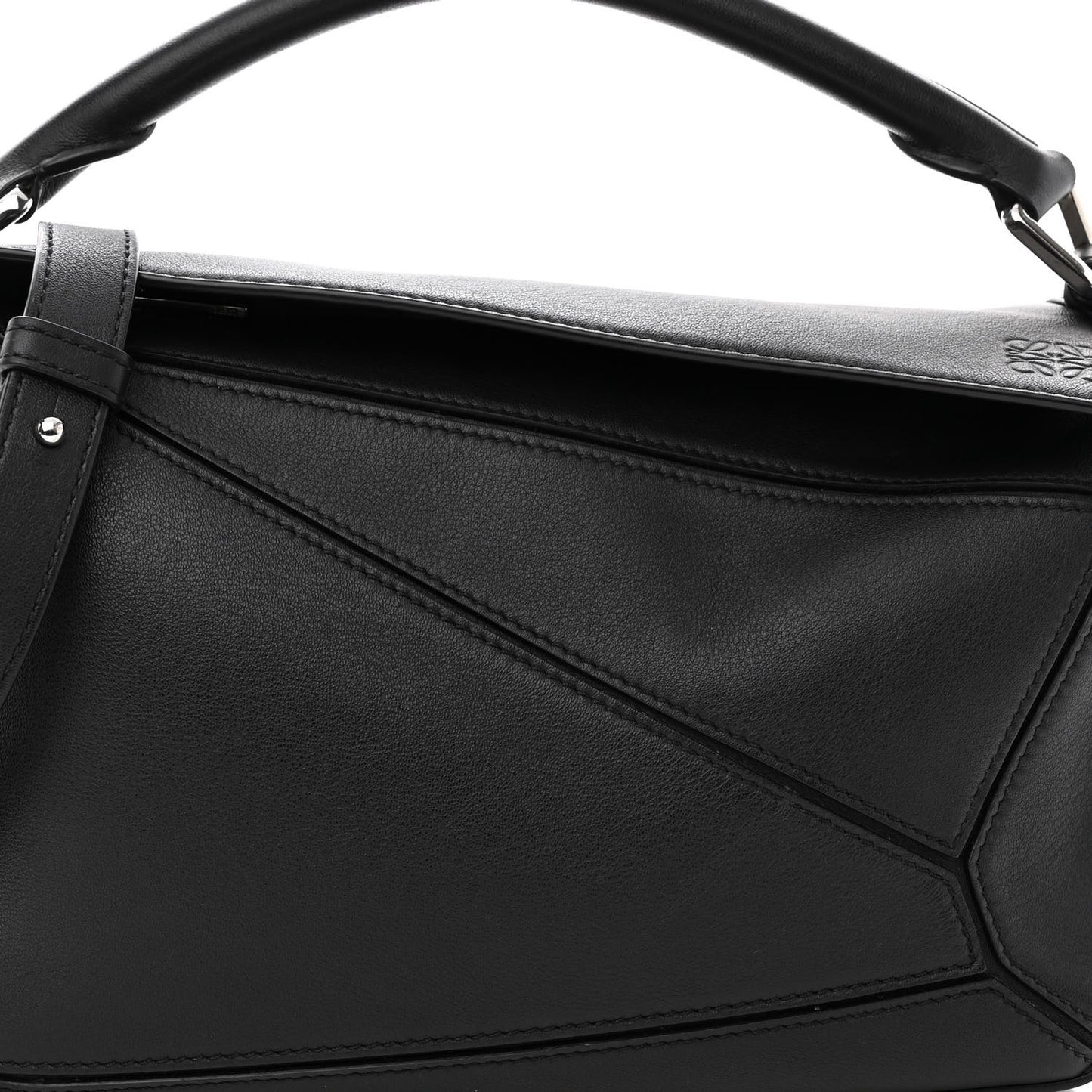 Calfskin Small Puzzle Bag Black