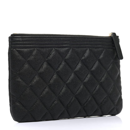 Chanel Caviar Quilted Small Boy Cosmetic Case Black 3 of 7