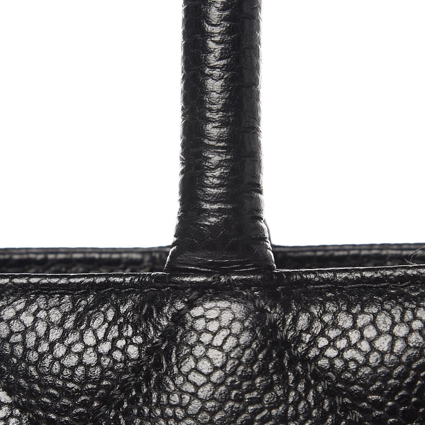 Caviar Quilted Medallion Tote Black