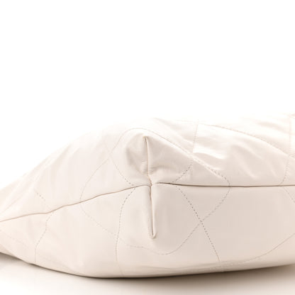 Chanel Shiny Calfskin Quilted Small Chanel 22 White 10 of 12