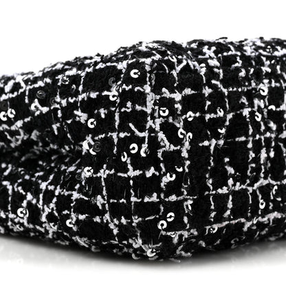 Chanel Tweed Quilted Nano Kelly Shopper Black White 10 of 11