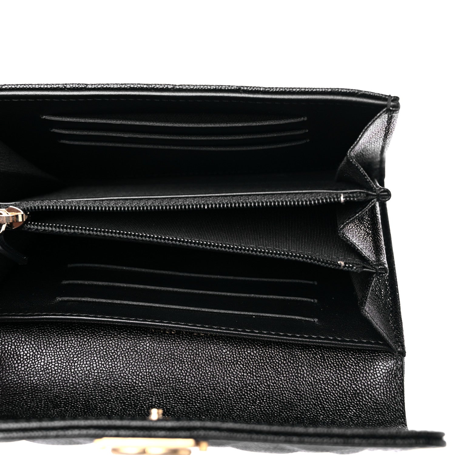 Chanel Caviar Quilted Medium Boy Flap Wallet Black 5 of 10