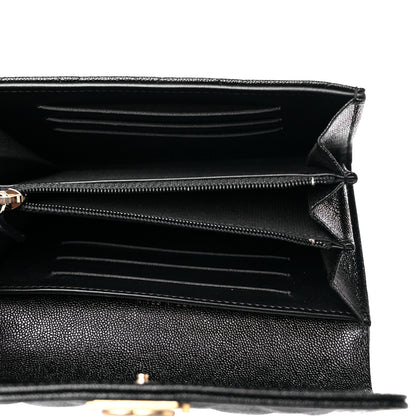 Chanel Caviar Quilted Medium Boy Flap Wallet Black 5 of 10