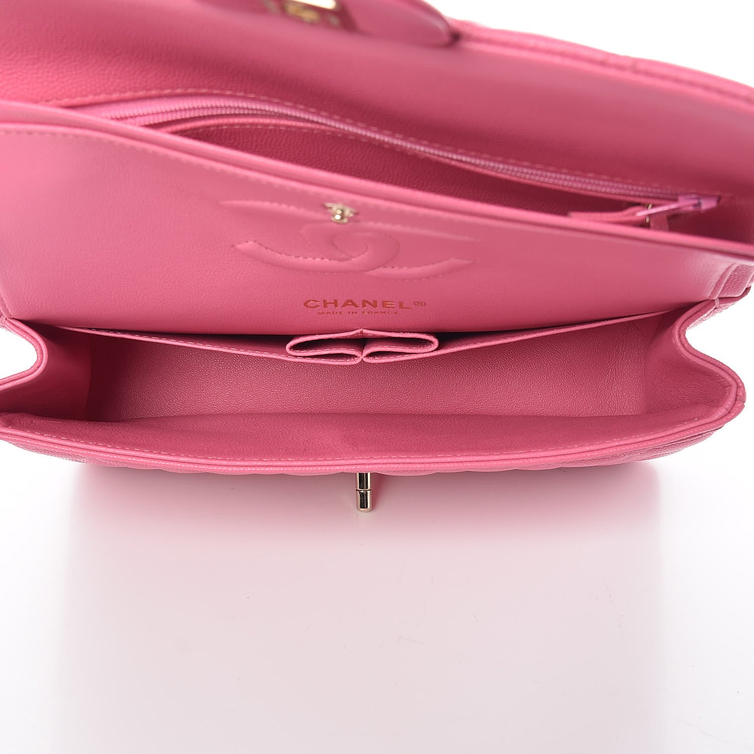 Chanel Caviar Quilted Medium Double Flap Pink 5 of 11