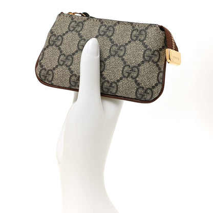 Gucci GG Supreme Monogram Key Case Beige Ebony Cuir 2 of 7