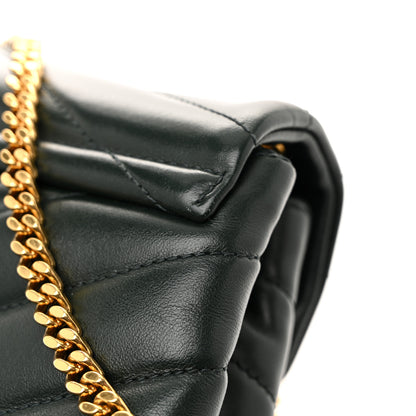 Saint Laurent Calfskin Y Quilted Monogram Small Loulou Chain Satchel Dark Mint 15 of 15