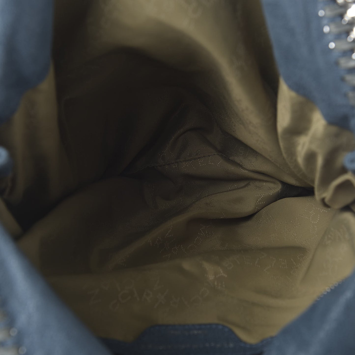 Shaggy Deer Falabella Fold Over Tote Blue