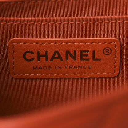 Chanel Calfskin Chevron Quilted Mini Statement Flap Dark Orange 6 of 10