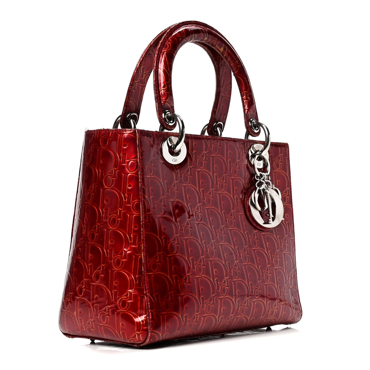 Christian Dior Patent Ultimate Medium Lady Dior Rouge 2 of 8