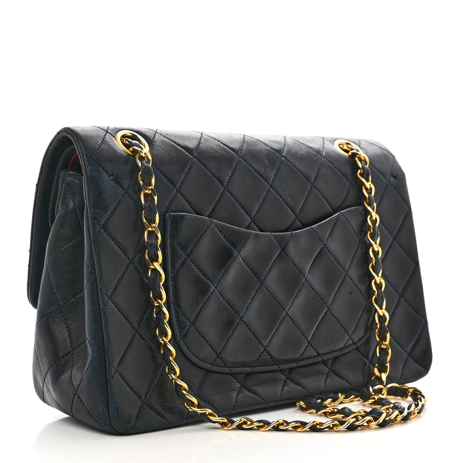 Chanel Lambskin Quilted Small Double Flap Navy 3 of 14