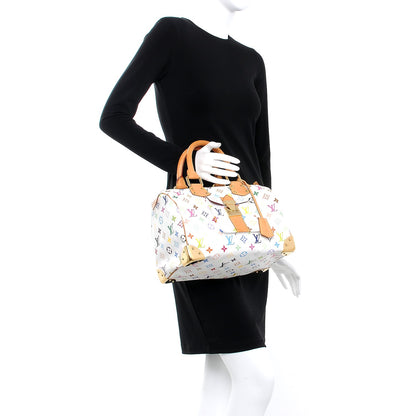 Louis Vuitton Monogram Multicolor Speedy 30 White 2 of 14