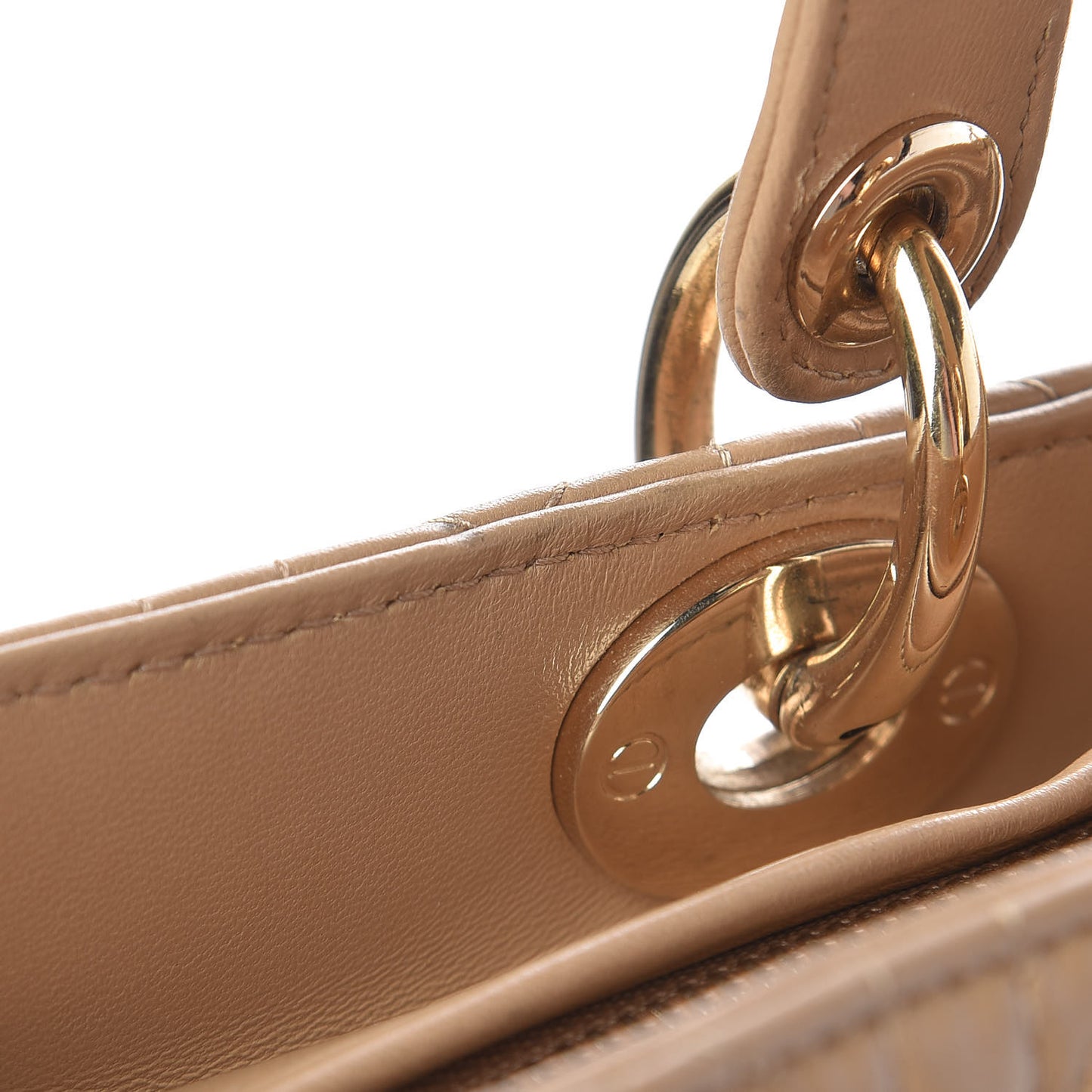 Lambskin Cannage Large Lady Dior Beige