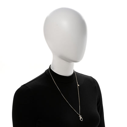 Chanel Crystal Pearl CC Heart Drop Chain Necklace Gold 2 of 7