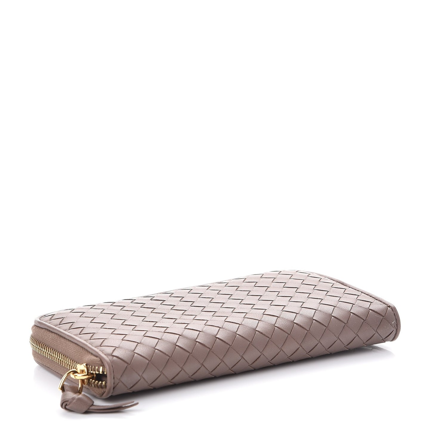 Nappa Intrecciato Zip Around Wallet Elephant