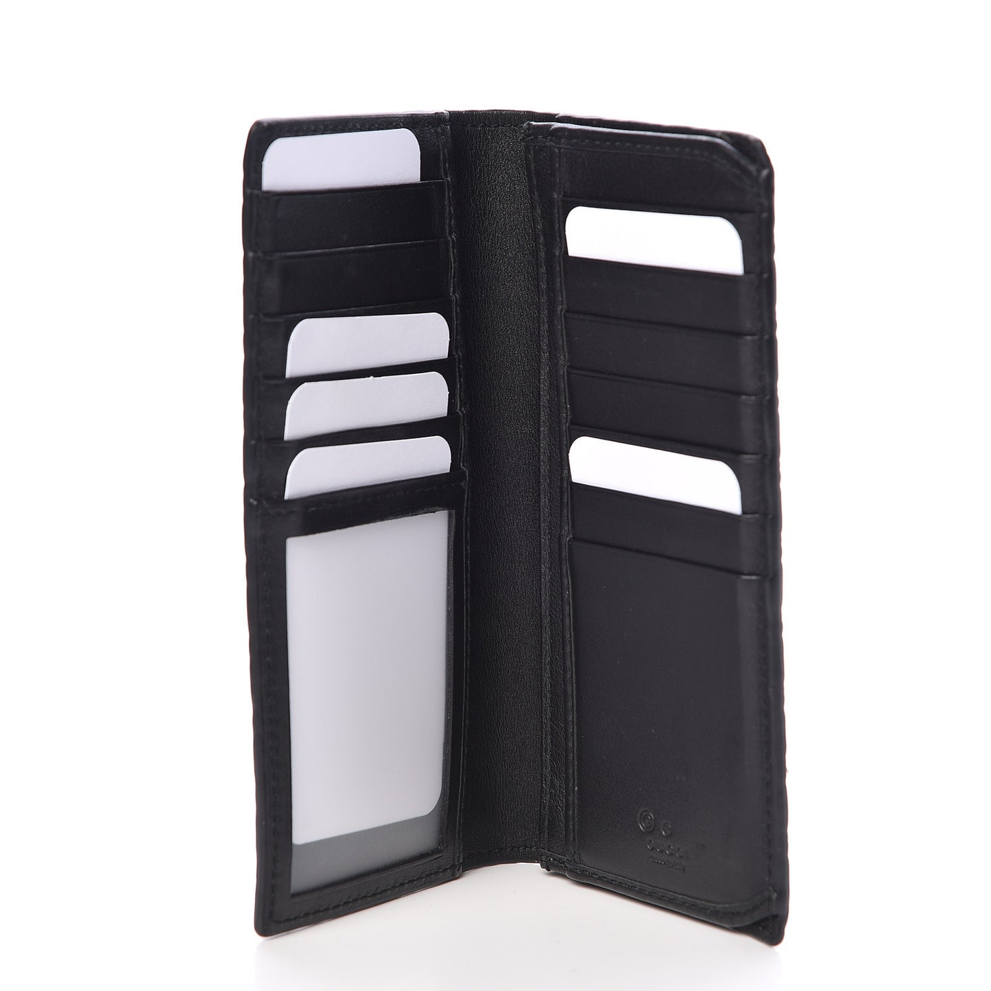 Microguccissima Bi-Fold Organizer Wallet Black