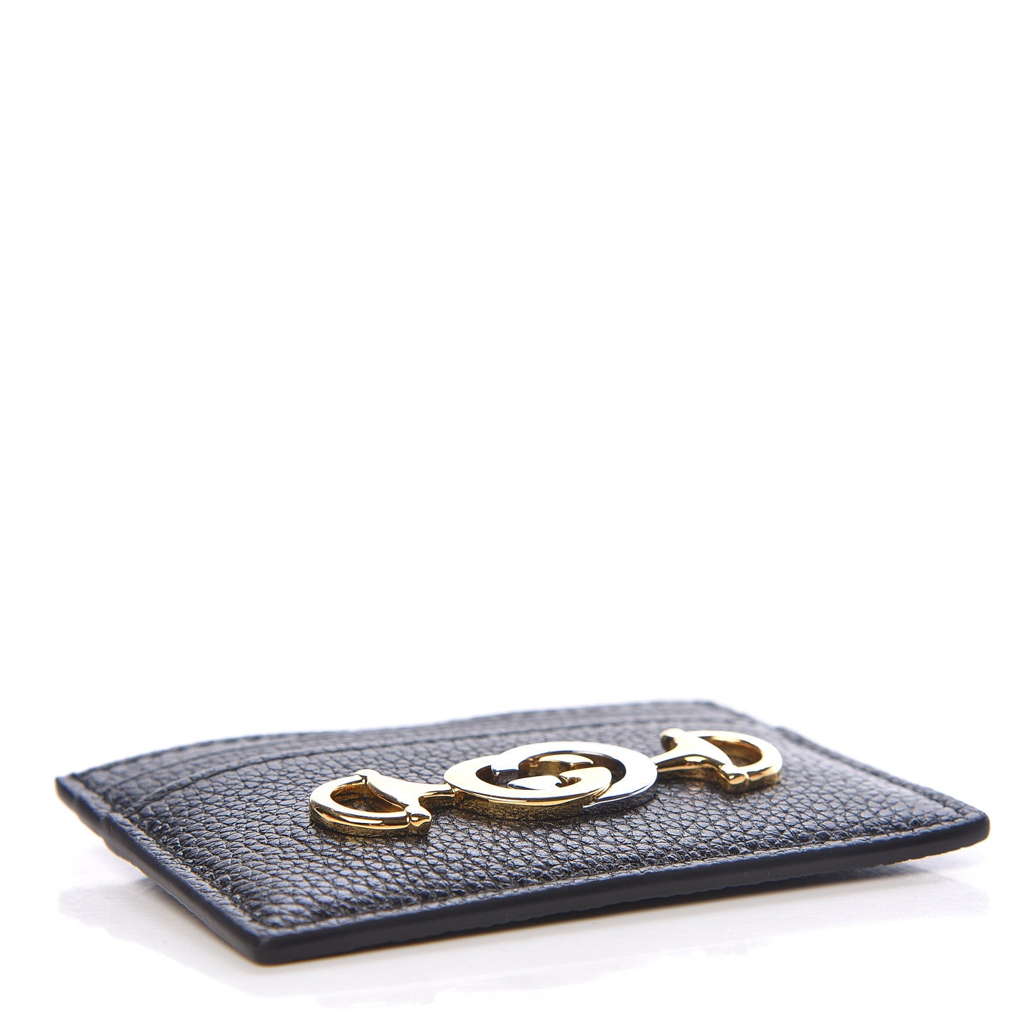 Gucci Grainy Calfskin Zumi Card Holder Black 4 of 6