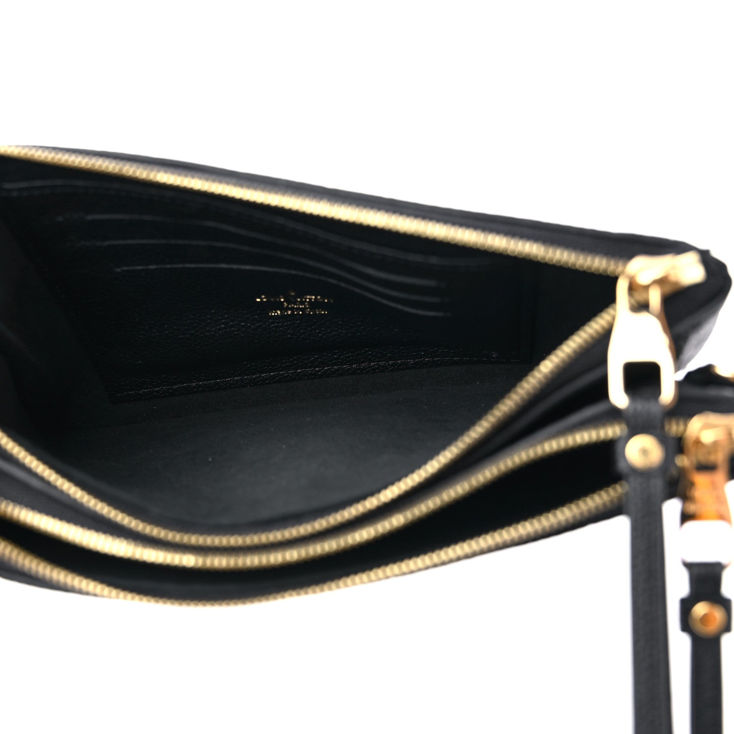Louis Vuitton Empreinte Double Zip Pochette Black 5 of 10