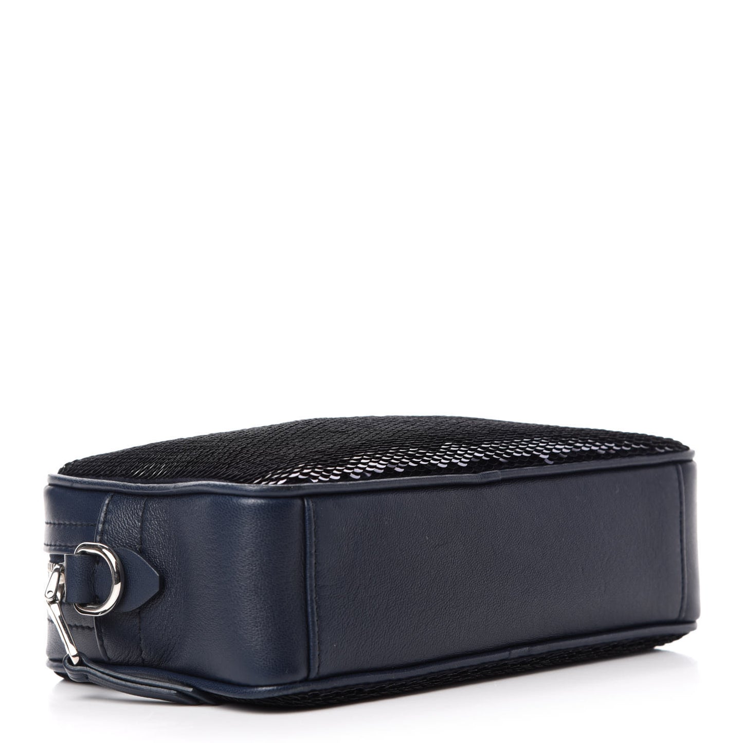 Paillettes Sequin Chain Camera Bag Bleu