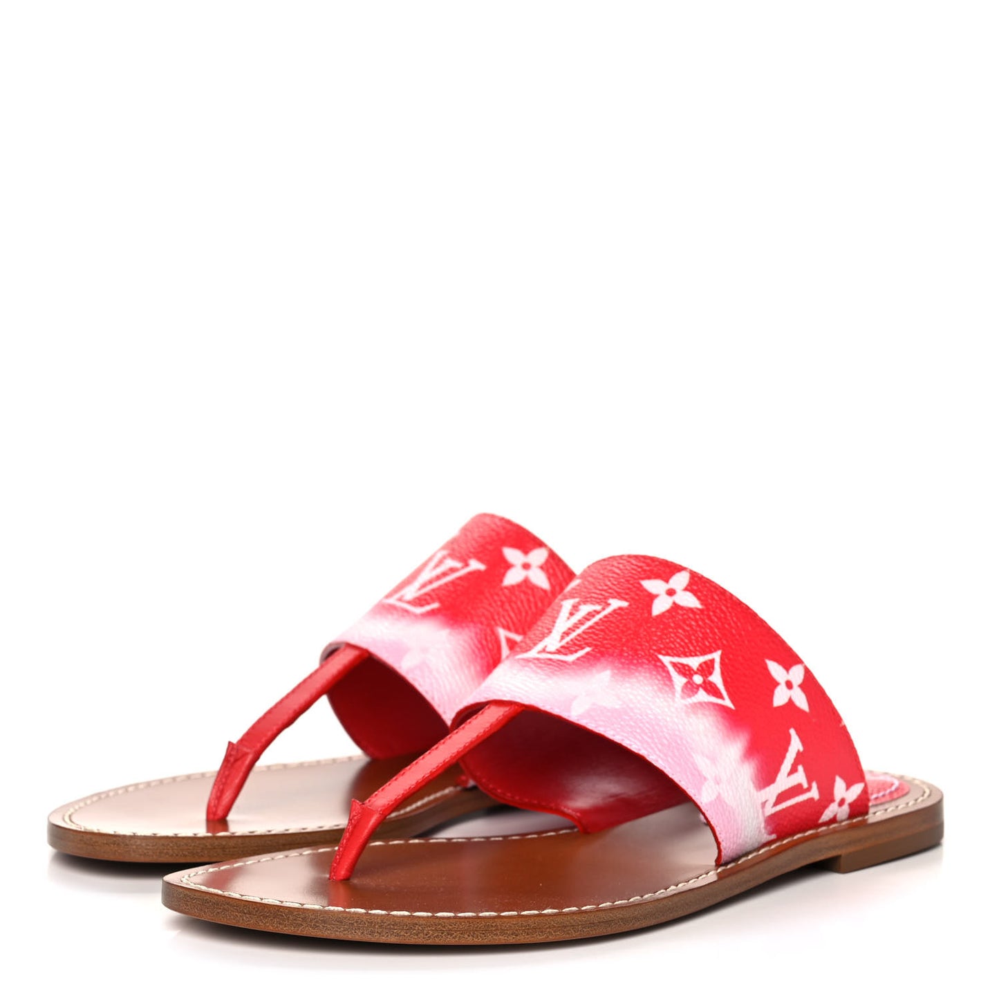 Monogram Escale Palma Sandals 36 Rouge