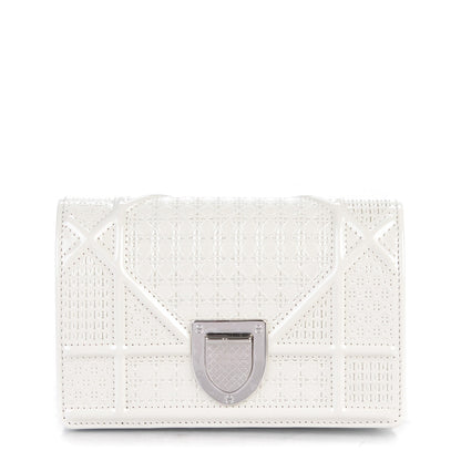 Christian Dior Patent Micro-Cannage Baby Diorama Flap Bag White 1 of 7