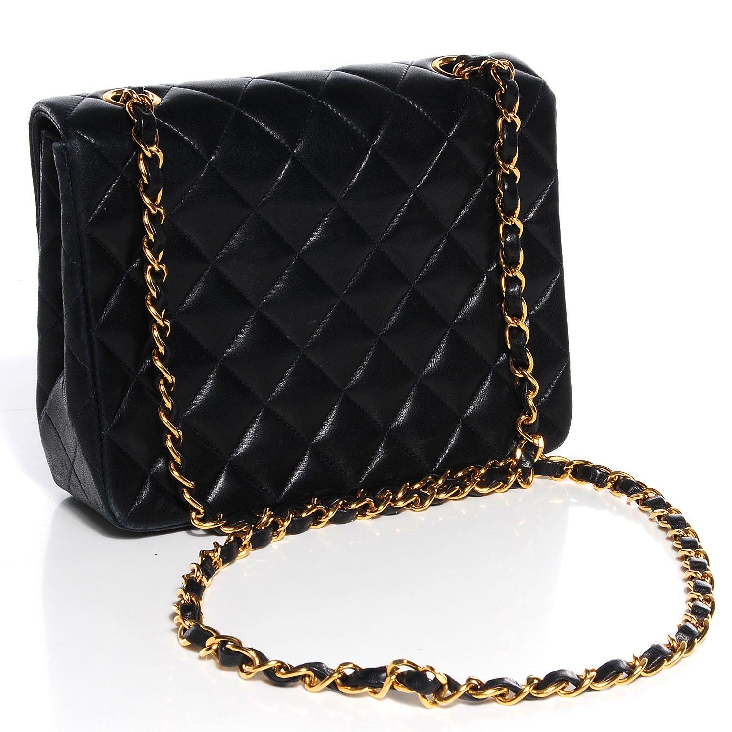 Chanel Lambskin Quilted Mini Square Flap Black 3 of 8