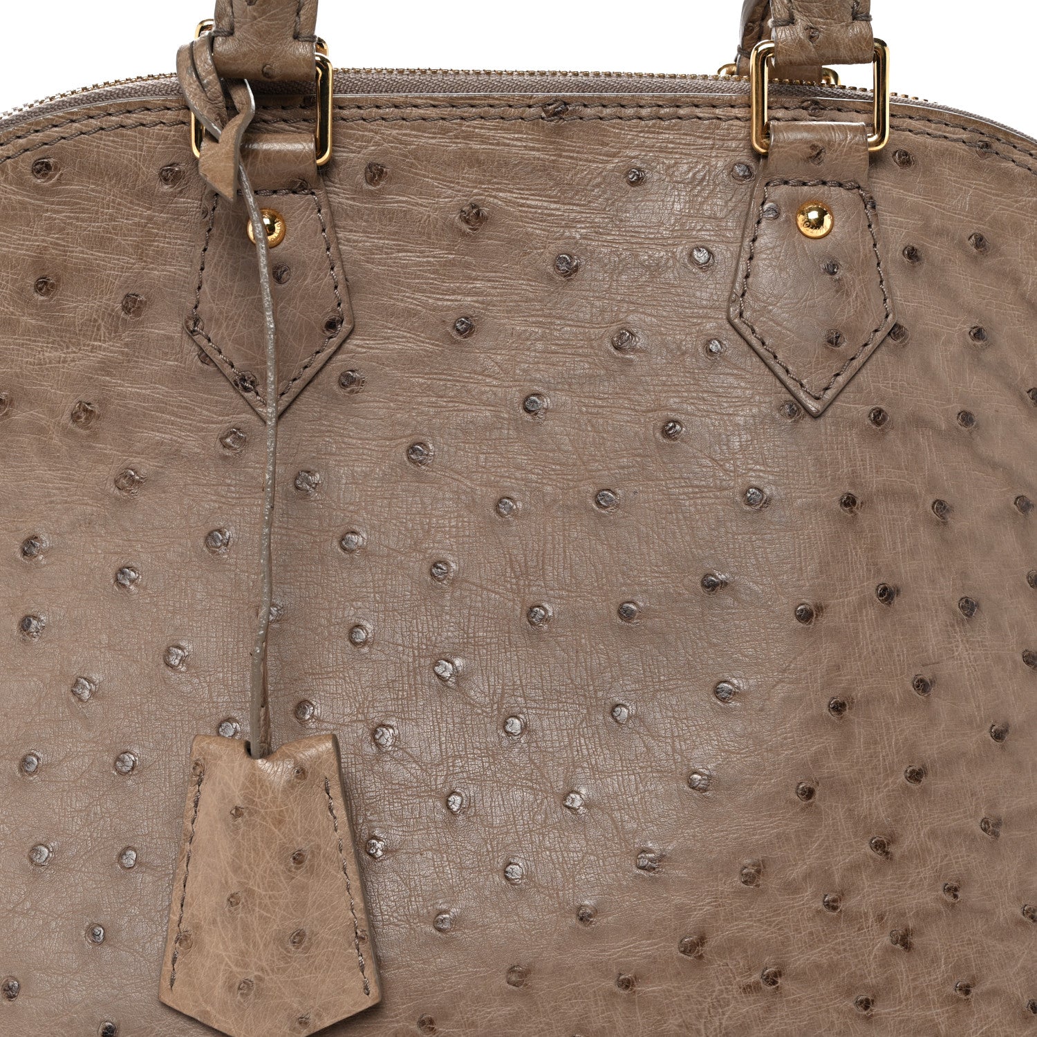 Louis Vuitton Ostrich Alma PM Gris 7 of 12