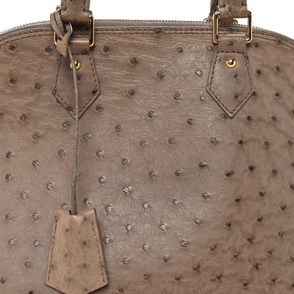 Louis Vuitton Ostrich Alma PM Gris 7 of 12