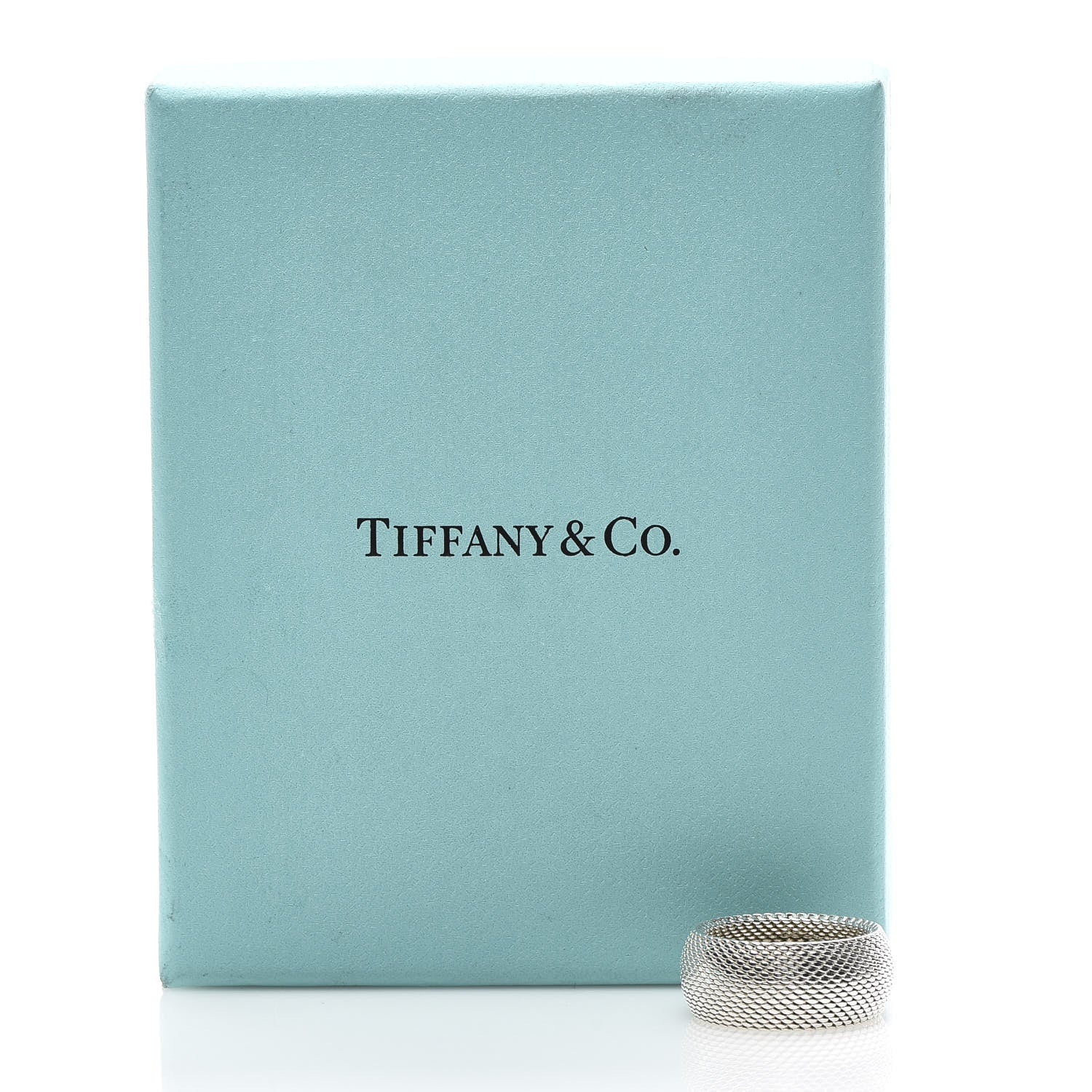 Tiffany Sterling Silver Mesh Somerset Dome Ring 52 6 5 of 5
