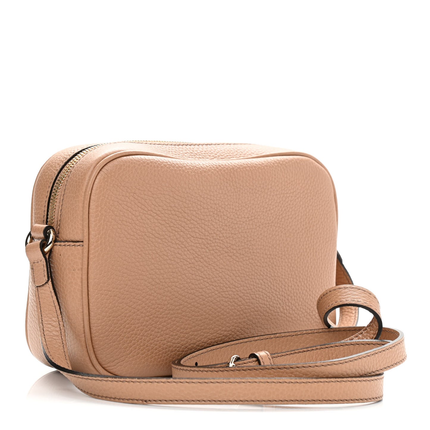Pebbled Calfskin Small Soho Disco Bag Rose Beige