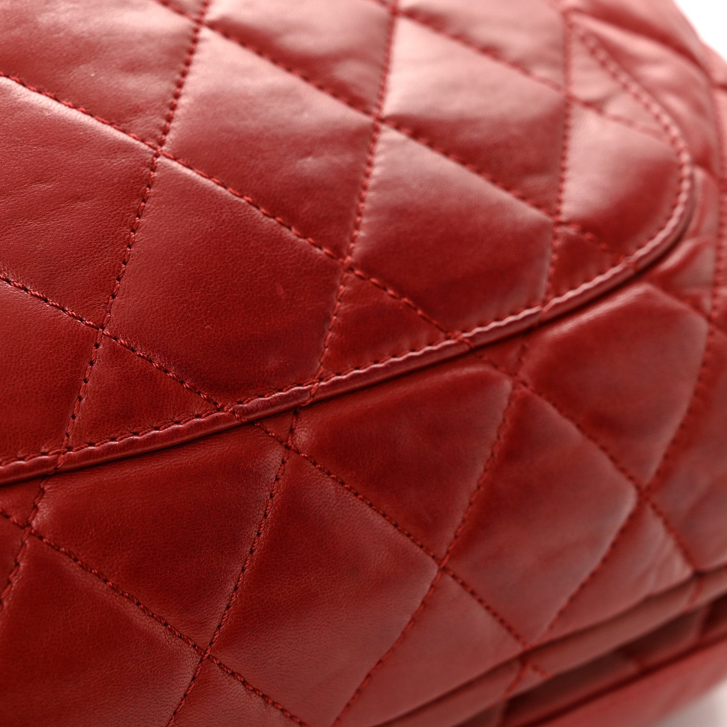 Chanel Lambskin Quilted Chanel 3 Maxi Flap Bag Red 15 of 15