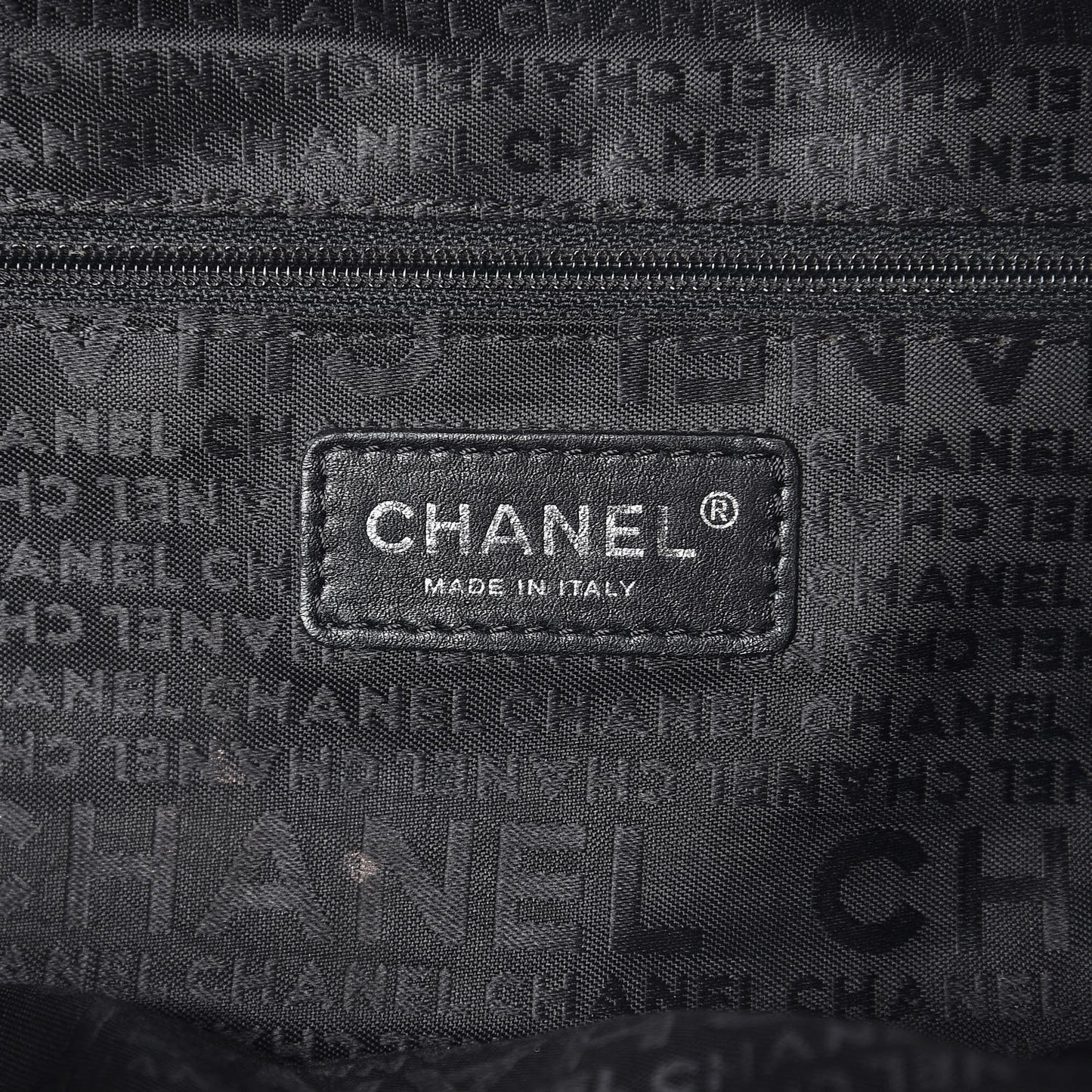 Caviar Square Stitched Medium Tote Black