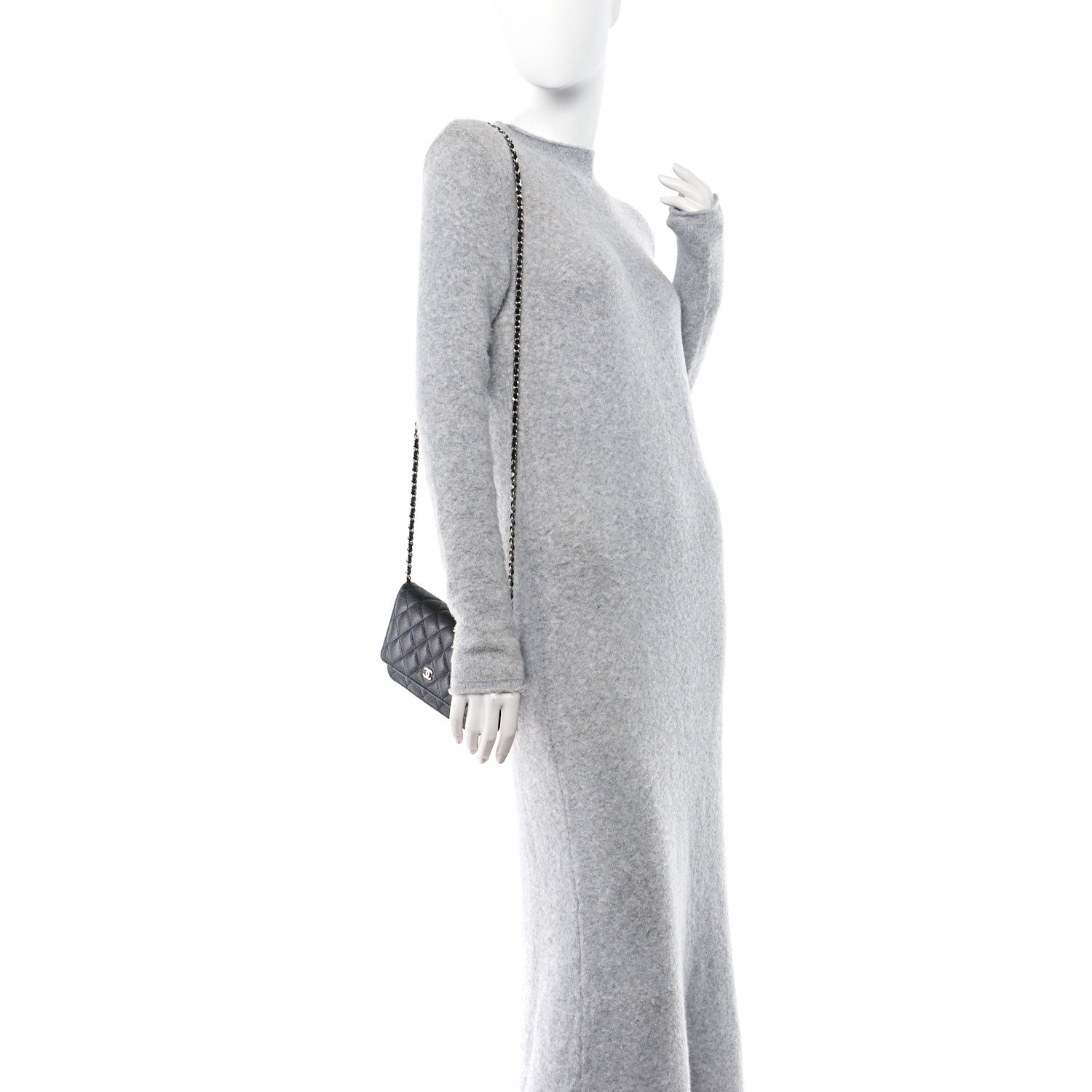 Chanel Caviar Quilted Wallet on Chain WOC Black 2 of 10