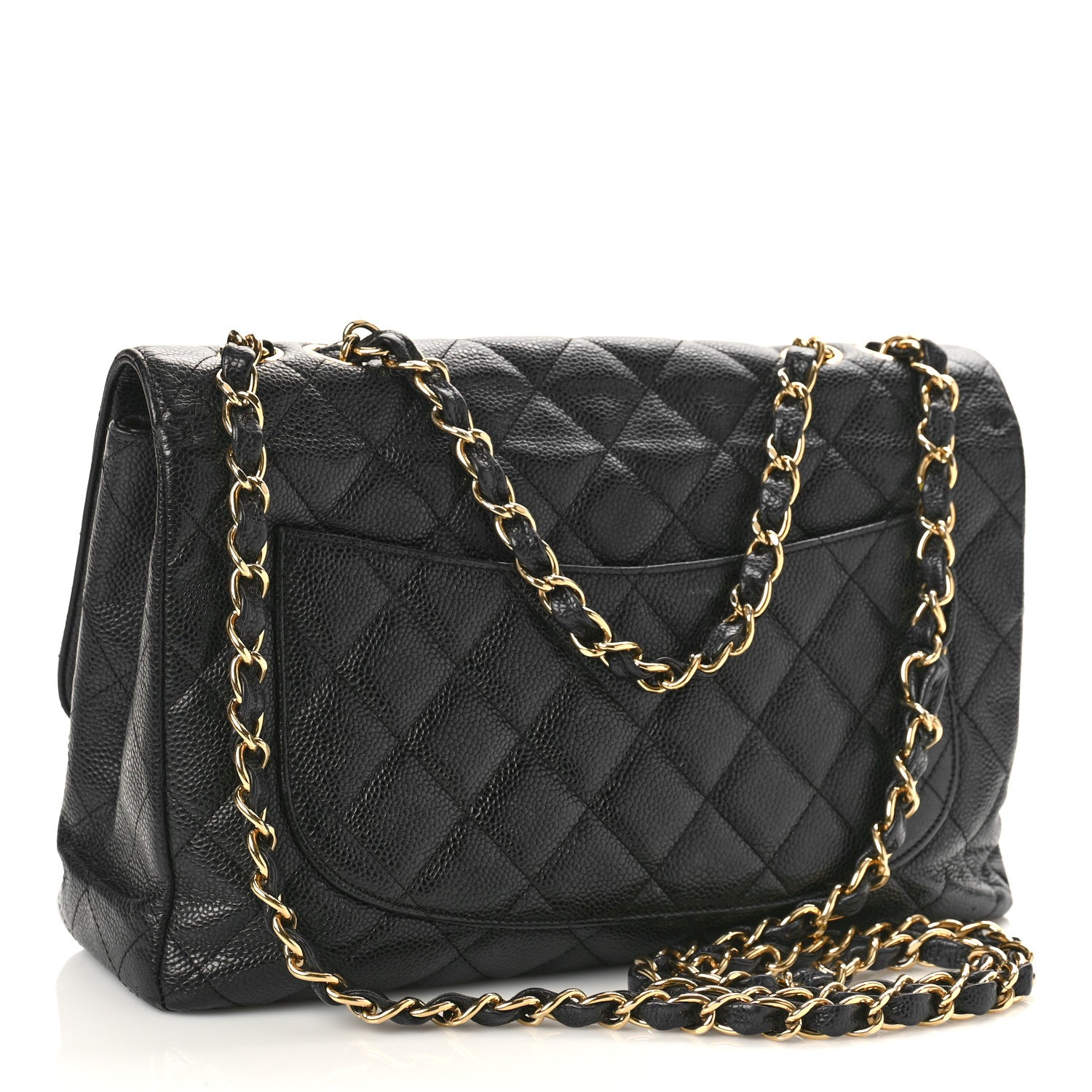 Chanel Caviar Quilted Jumbo Single Flap Black 2 of 11