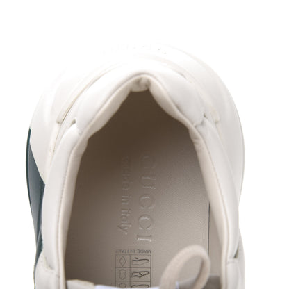 Gucci Calfskin Web Printed Mens Rhyton Sneakers 9.5 Mystic White 7 of 10