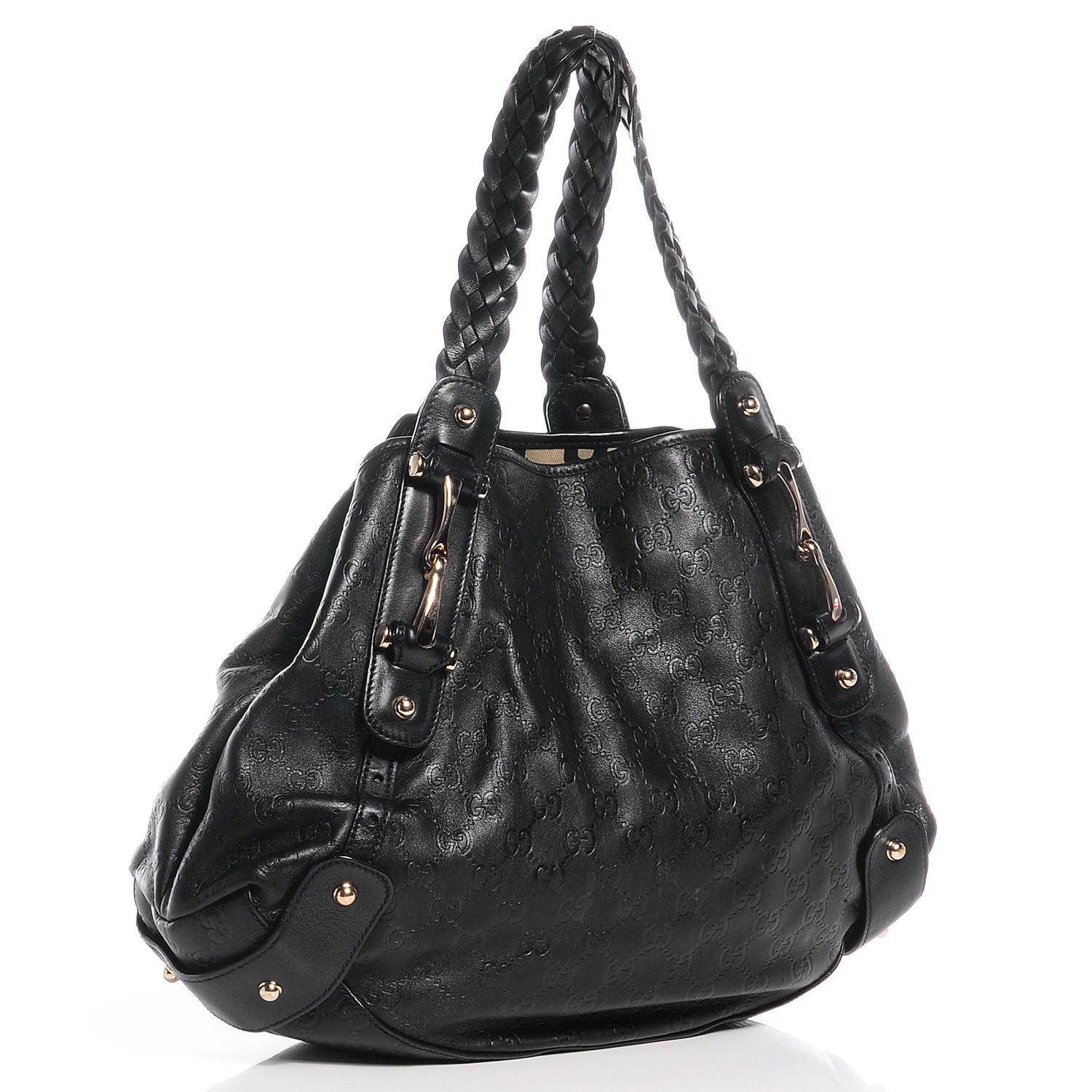 Gucci Guccissima Medium Pelham Shoulder Bag Black 3 of 7
