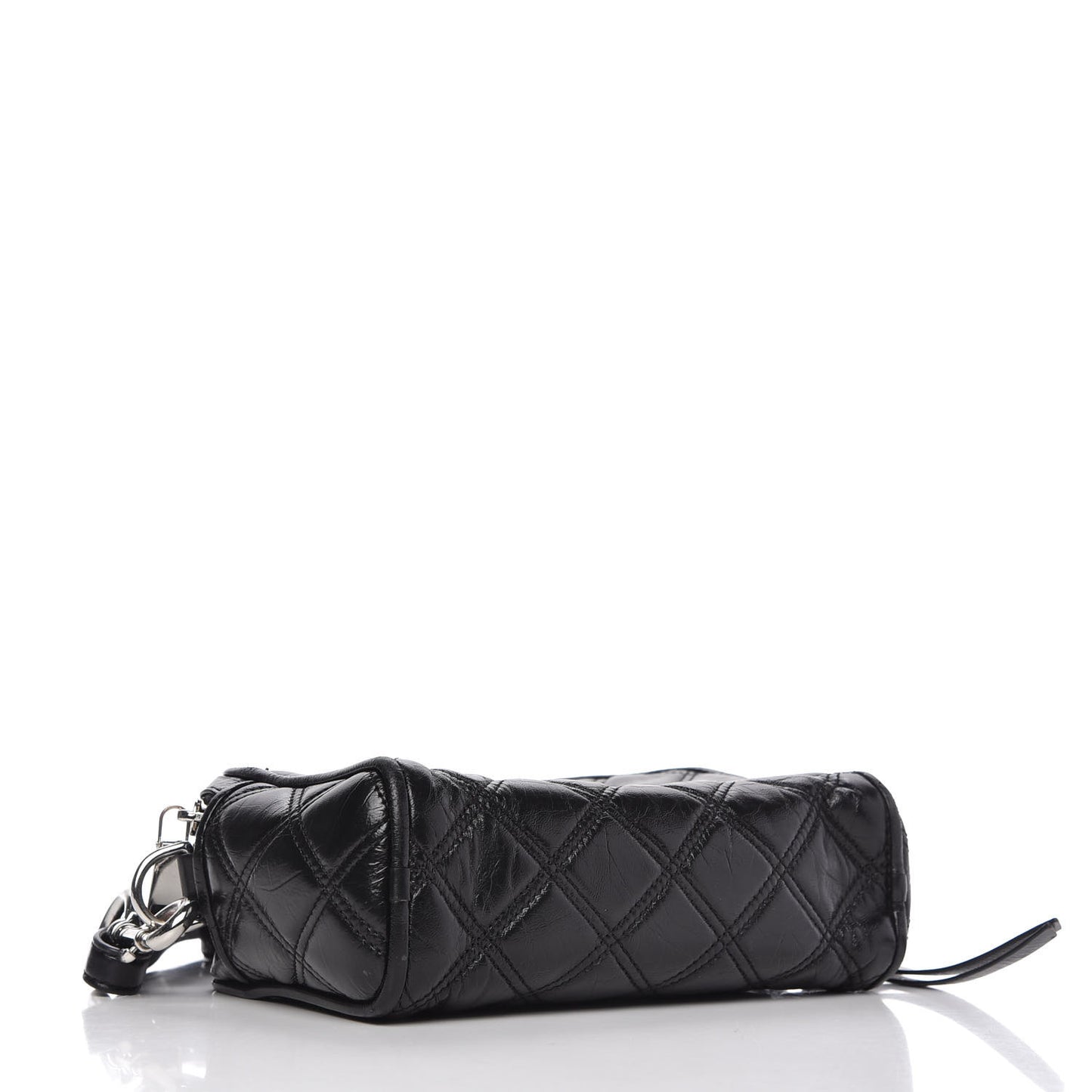 Natural Grain Calfskin Quilted The Softshot 21 Bag Black