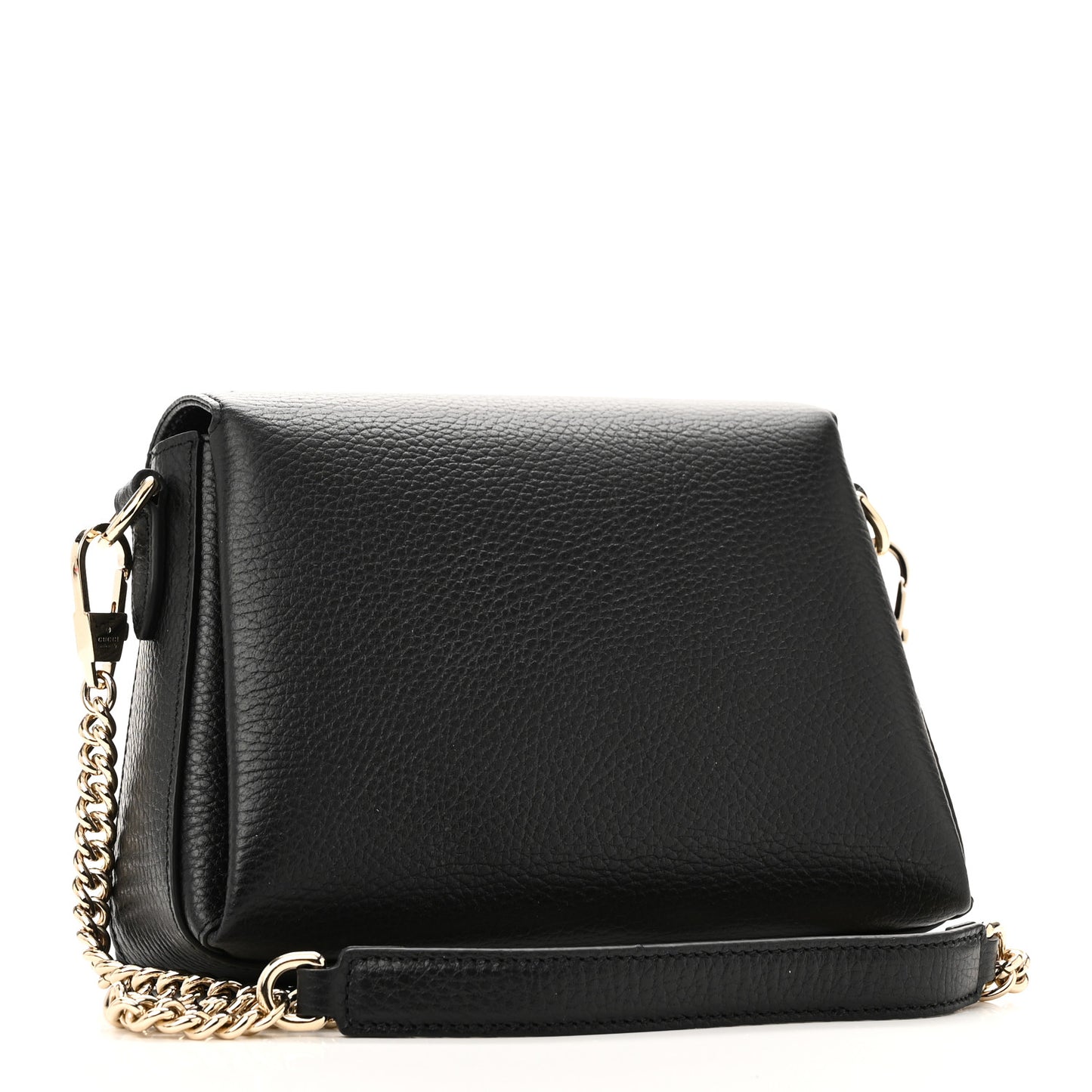 Dollar Calfskin Interlocking G Crossbody Bag Black