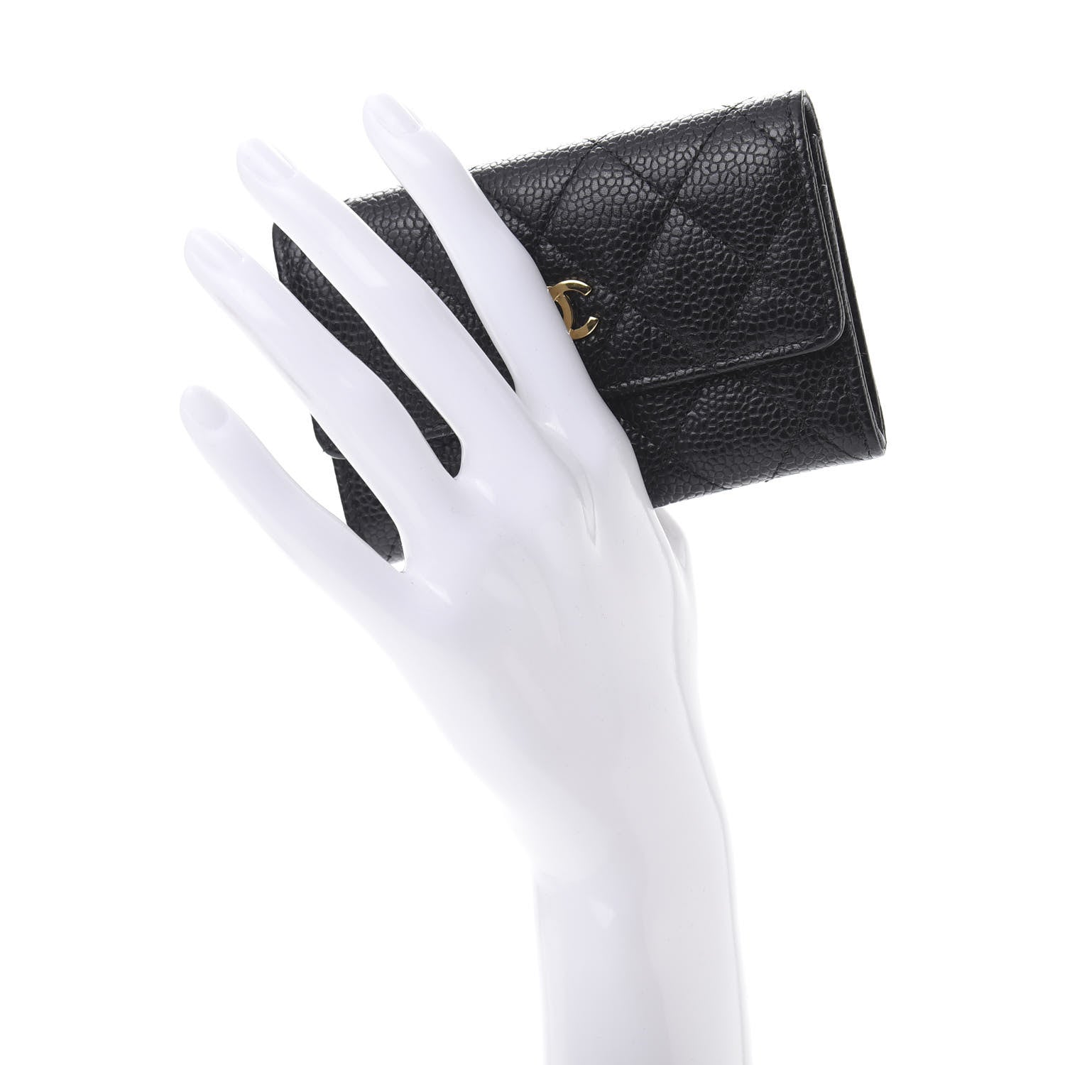 Chanel Caviar Quilted Flap Card Holder Black 2 of 9