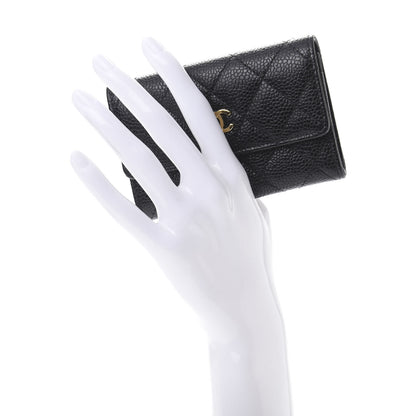 Chanel Caviar Quilted Flap Card Holder Black 2 of 9