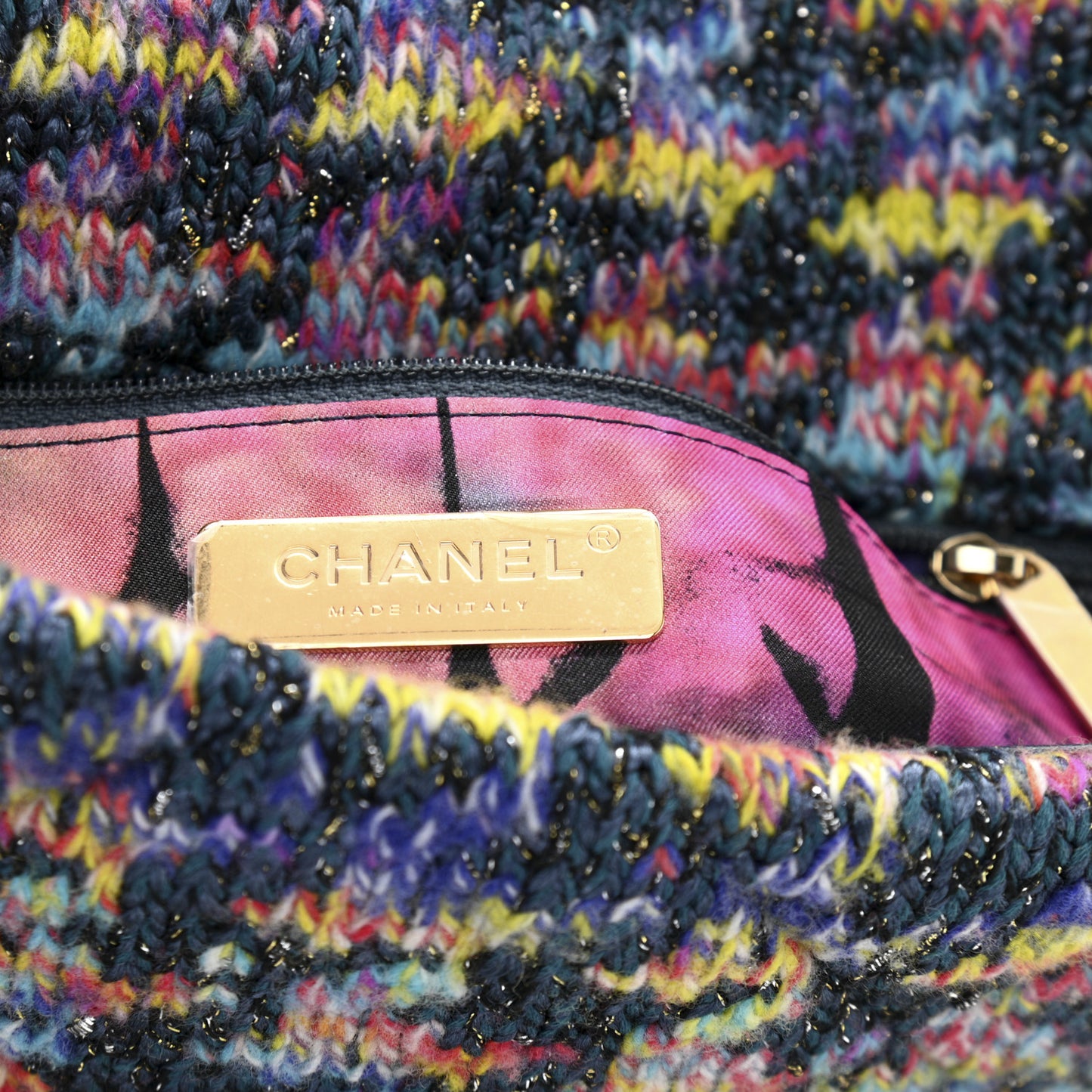 Tweed Quilted Medium Chanel 19 Flap Dark Multicolor